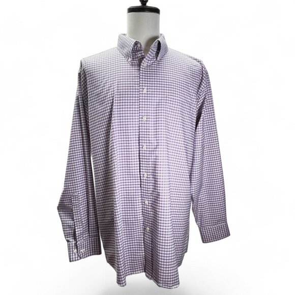 Stafford Men's Regular Oxford Button Down Collar Long Sleeve Wrinke Free Shirt - Picture 1 of 15